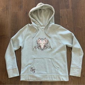 Disney Parks Disneyland 55 Mickey Mouse Embroidered Light Grey Hoodie